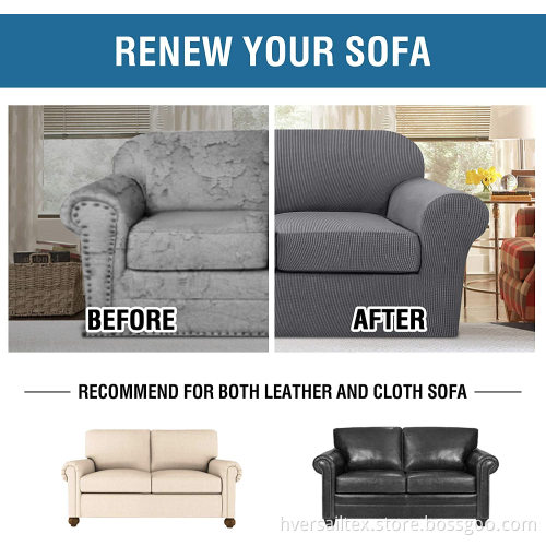 3 Pieces 2 Cushion Loveseat Couch Cover